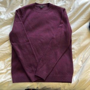 Theory crew neck sweater size L purple